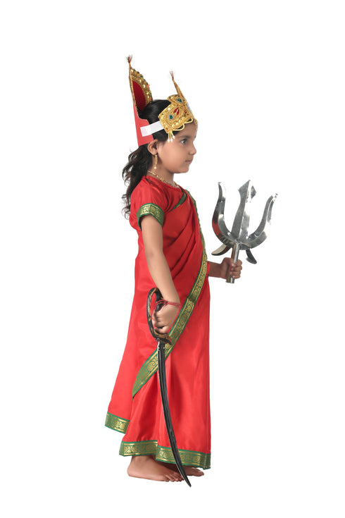 BookMyCostume Durga Mata Hindu Goddess Girls Fancy Dress Costume for Shoots and Role Play